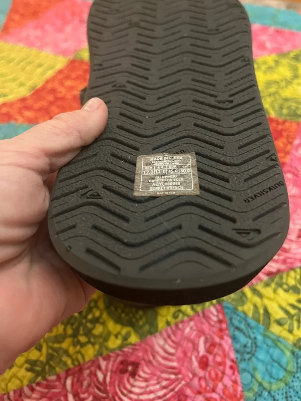 Quiksilver Black Men's Thong Sandals